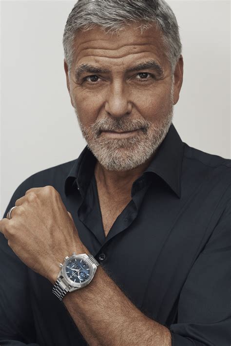 George Clooney wearing speedmaster